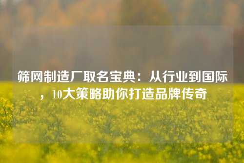 筛网制造厂取名宝典:从行业到国际,10大策略助你打造品牌传奇