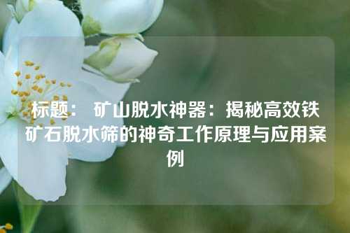 标题： 矿山脱水神器：揭秘高效铁矿石脱水筛的神奇工作原理与应用案例