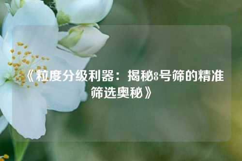 《粒度分级利器:揭秘8号筛的精准筛选奥秘》