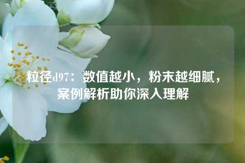 粒径d97：数值越小，粉末越细腻，案例解析助你深入理解